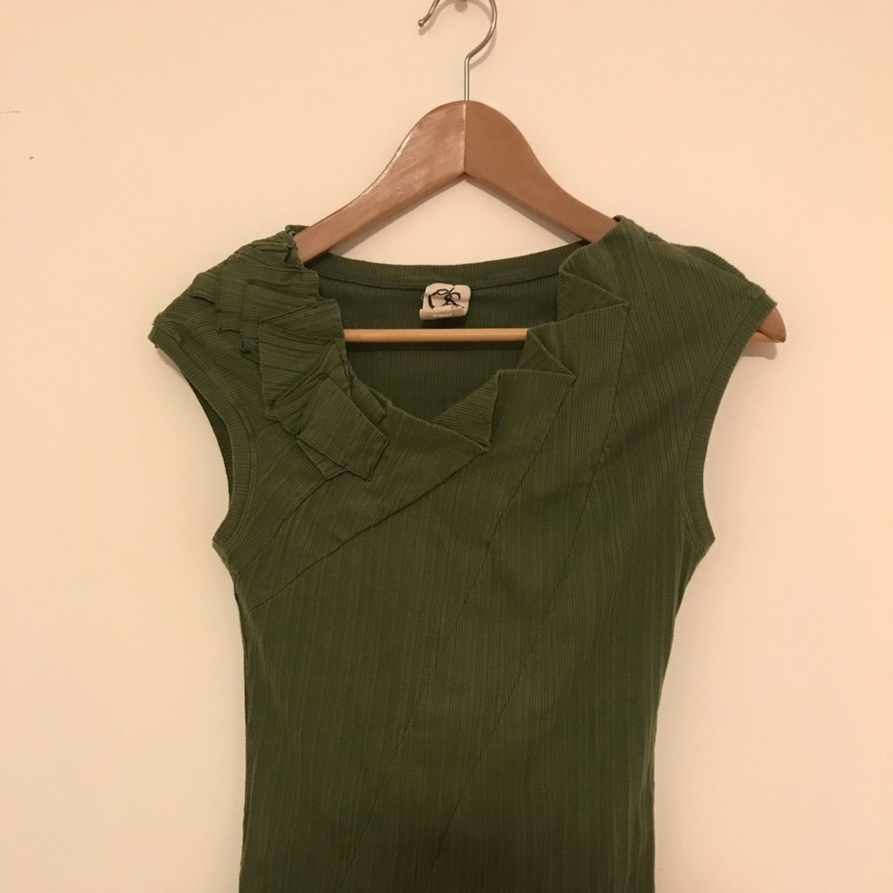 Top: asymmetrical khaki small